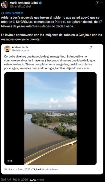 La senadora instó a Adriana