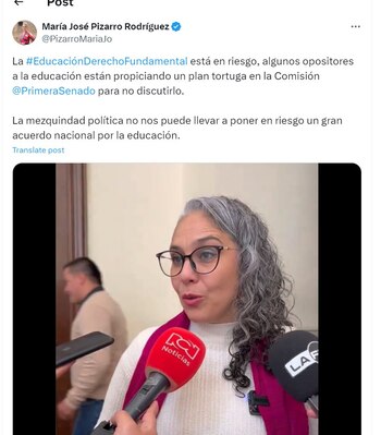 María José Pizarro dijo que algunos opositores estaban propiciando un plan tortuga - crédito @PizarroMariaJo