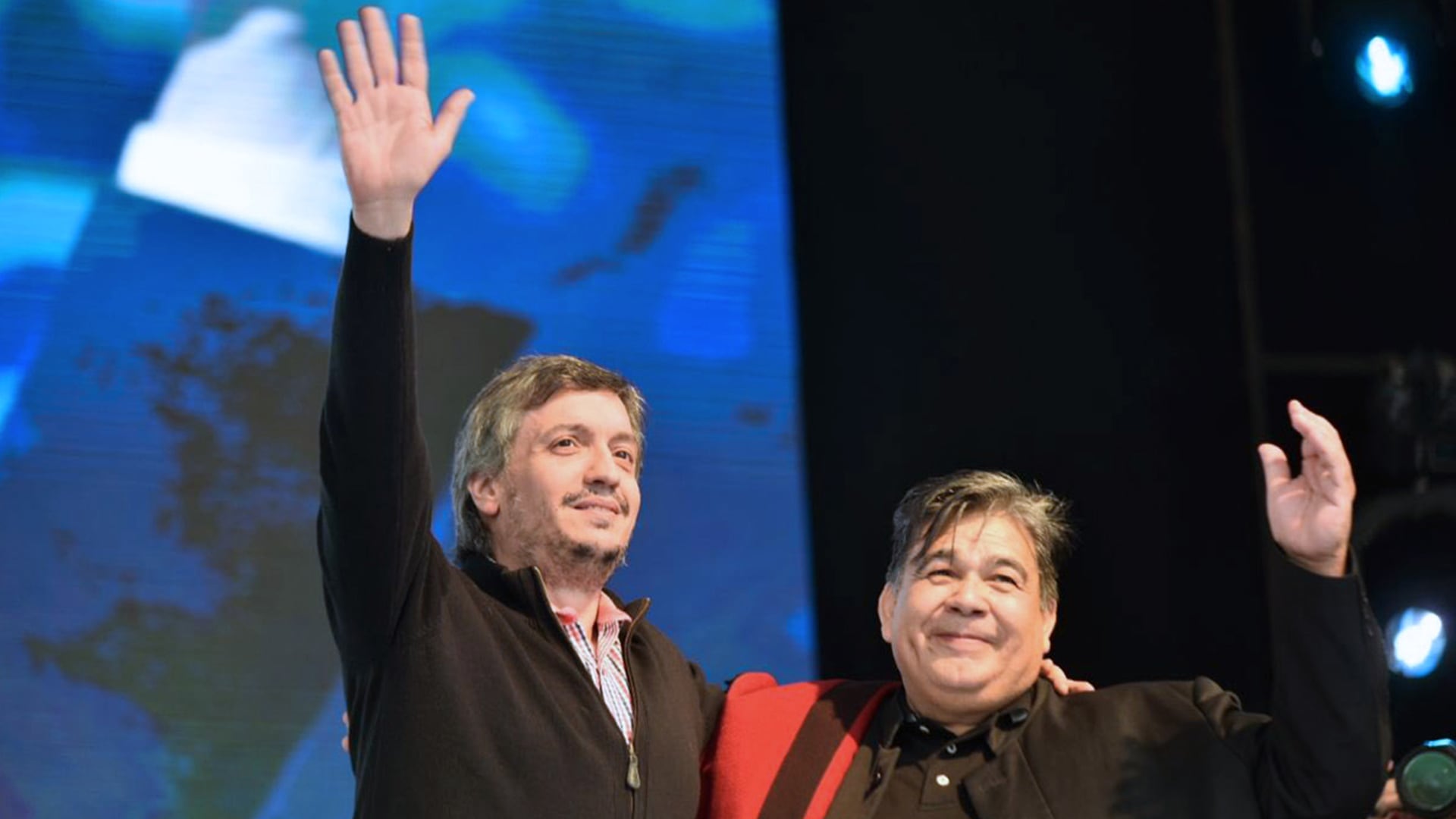 Mario Ishii junto a Máximo Kirchner (Foto NA)