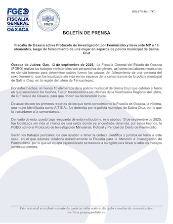 La Fiscalía General del estado