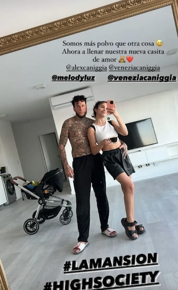 Alex Caniggia y Melody Luz