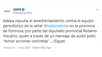 Fuerte repudio de ADEPA a