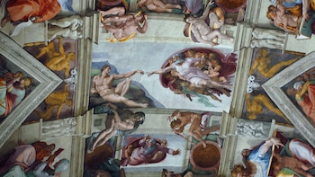 ITALY - JANUARY 21: Part of the artwork of Michelangelo that adorns the ceiling of the Sistine Chapel at the Vatican, Italy. (Photo by Fotopress/Getty Images)