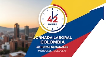 La reducción de la jornada laboral eleva el valor de la hora ordinaria en Colombia y presiona los costos de nómina, las horas extras y los recargos - crédito VisualesIA/Imagen Ilustrativa Infobae