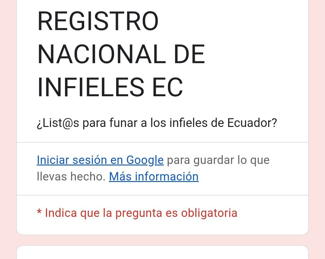 El Registro Nacional de Infieles se viralizó en redes y logró más de 40.000 registros.