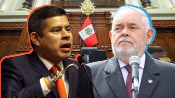 El representante del partido de Keiko Fujimori y el portavoz de la agrupación de Rafael López Aliaga se encuentran en dimes y diretes por la Mesa Directiva. | Infobae Perú - Camila Calderón