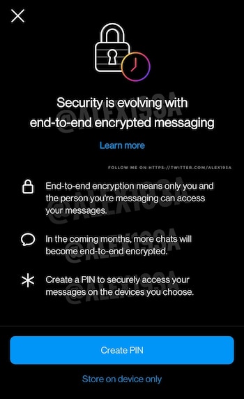 Instagram añadirá opciones de seguridad para los mensajes directos dentro de la aplicación. (Twitter/@alex193a)