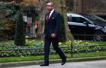 El secretario de Estado británico para Oriente Medio, James Cleverly. EFE/Neil Hall/Archivo