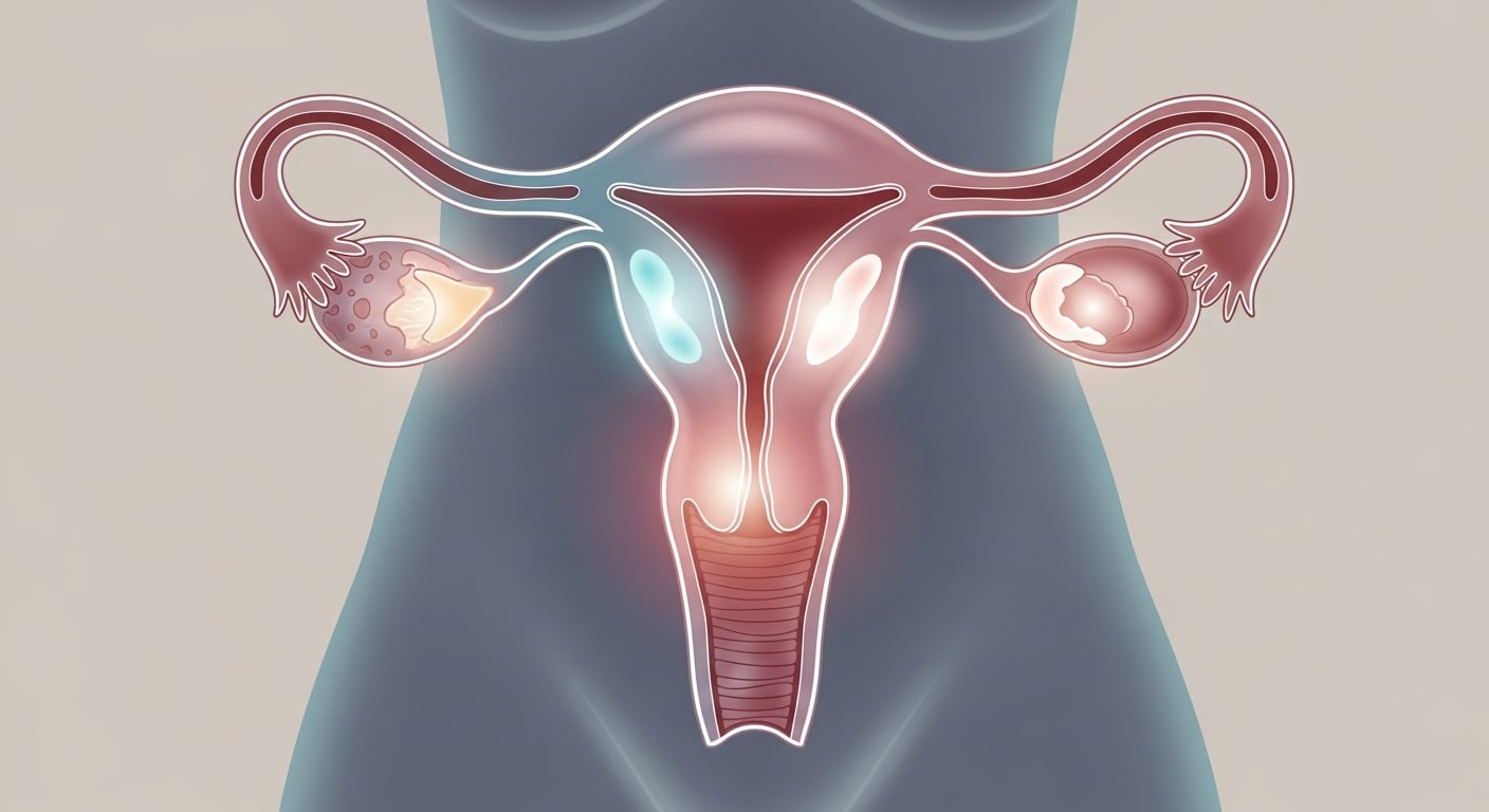 Los cánceres ginecológicos incluyen cinco tipos principales: ovario, endometrio, cuello uterino, vulva y vagina, con señales que pueden superponerse (Imagen Ilustrativa Infobae)