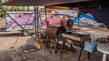 La parrilla en la que