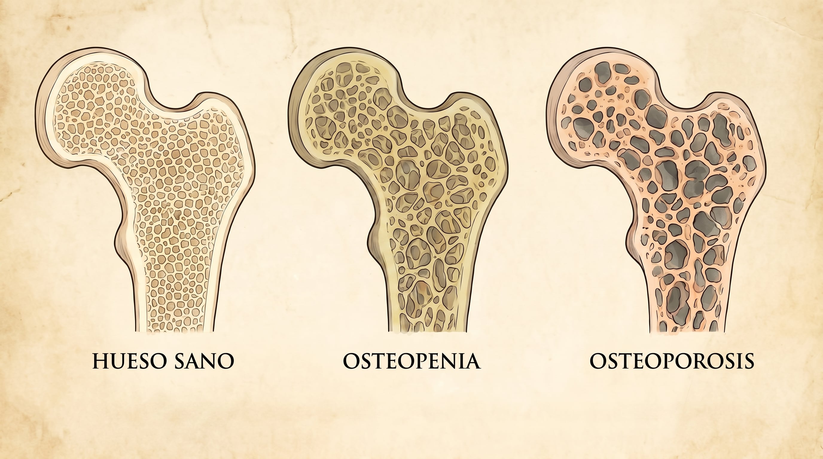 La deficiencia en la absorción de nutrientes como el fósforo y la vitamina D debilita la densidad ósea y genera osteoporosis (Imagen Ilustrativa Infobae)