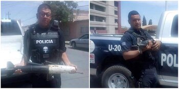 La mujer entregó un misil