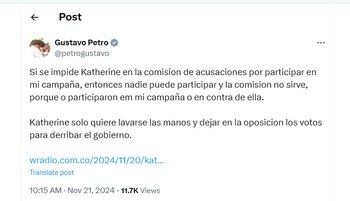 Gustavo Petro no miró con
