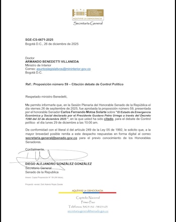 Esta es la carta que