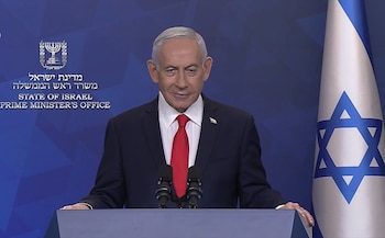 El primer ministro israelí elogió el "liderazgo decisivo" del presidente estadounidense tras la recuperación del aviador derribado en Irán. (Captura de pantalla)