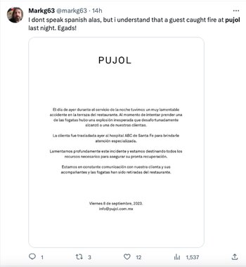 Comunicado difundido en redes. | Captura: X.