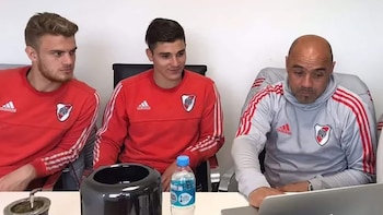Con Beltrán y Julián Álvarez,