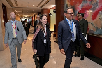 Avril Haines, directora de Inteligencia Nacional estadounidense, en Singapur (Reuters)