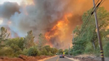 Las llamas del incendio Park