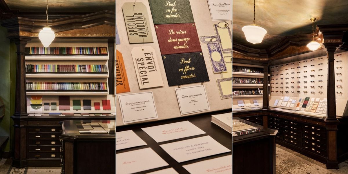 El taller produce tarjetas de visita, invitaciones, membretes y sobres con estampado en relieve (Instagram/@papierroyalparis)