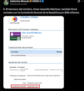 Katherine Miranda también mencionó el