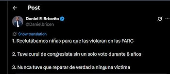 Daniel Briceño contestó a la