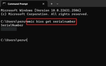 Número de serie de una