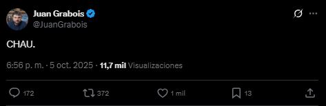 El tweet de Juan Grabois