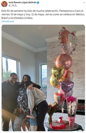 Con mucha alegría el hijo