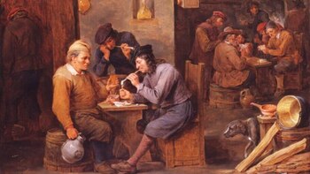 La obra 'Fumadores en un