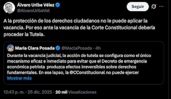 El exmandatario sostuvo que la