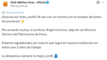 Atlético Grau oficializó la salida