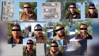 Las nueve personas, presuntos sicarios