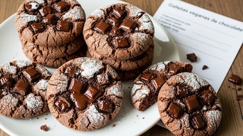 Galletas veganas de chocolate: la receta casera que combina textura suave y sabor intenso