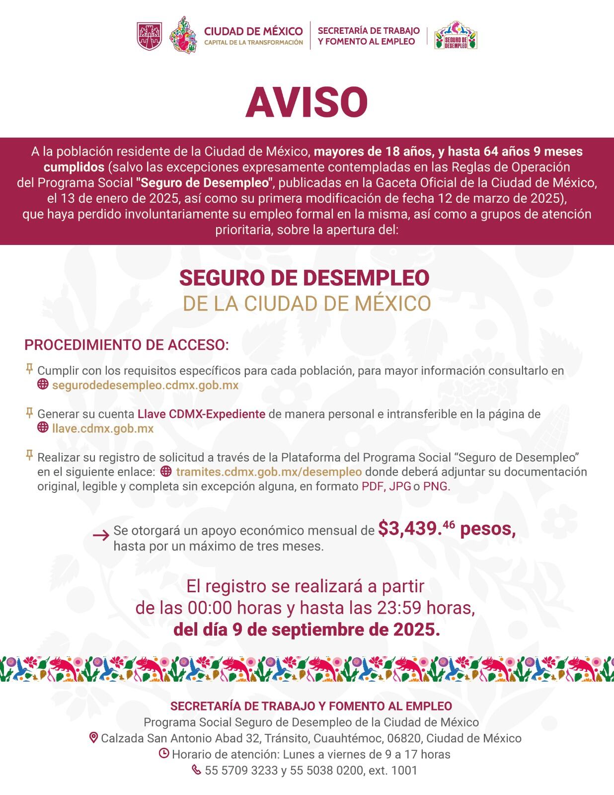 El Seguro de Desempleo CDMX 2025 otorga hasta 10 mil 318 pesos en tres meses, además de capacitación y vinculación laboral, para apoyar a quienes perdieron su trabajo por causas ajenas a su voluntad