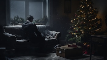 Hombre destruyó adornos navideños en