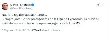Faitelson defendió al Atlante después