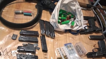 Las armas encontradas en el