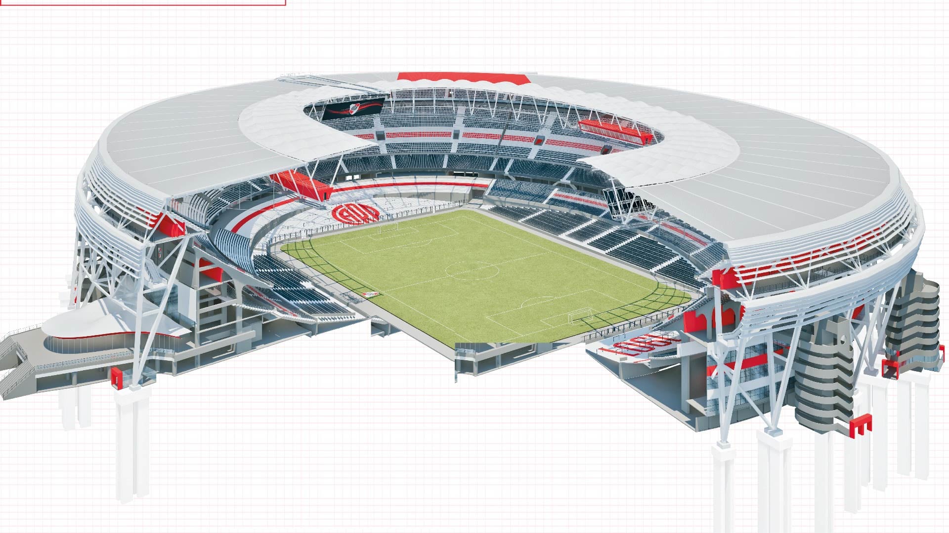 River Plate mostró los detalles que tendrá la ampliación y el techado del estadio Monumental