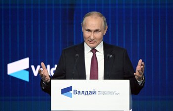 Vladimir Putin durante el discurso