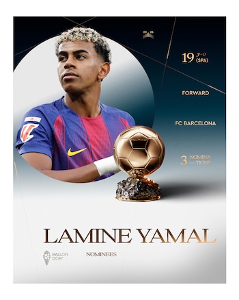 Los nominados al Balón de Oro 2026