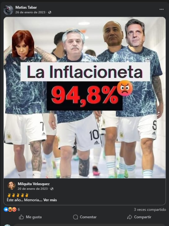 Algunas de las publicaciones de Matías Tabar en sus redes sociales