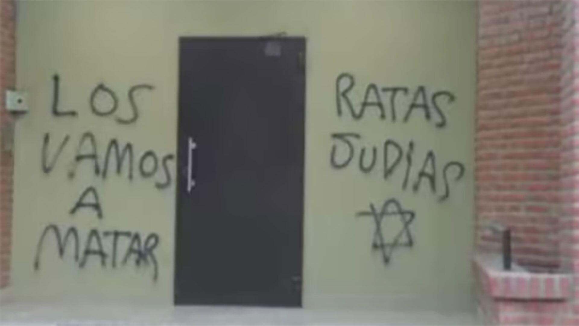 Pintadas antisemitas en Bahía Blanca