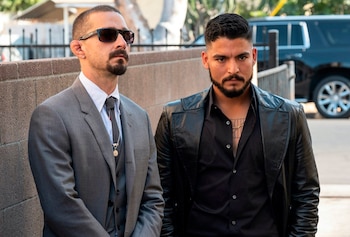 Fotografía sin fecha cedida por RLJ Entertainment que muestra a los actores Bobby Soto (d) y Shia LaBeouf (i). Cuando Bobby Soto, actor estadounidense de origen puertorriqueño y mexicano, salía a hacer deporte a uno de los parques de Los Ángeles no imaginaba que acabaría protagonizando la próxima película de David Ayer, director de "Suicide Squad" y "Traning Day". EFE/ RLJ Entertainment