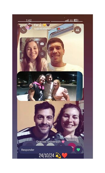 Germán en videollamada con sus