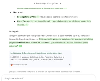 El sombreado verde significa que