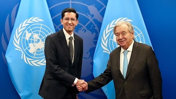 Roberto Velasco concluye participación en la Asamblea de la ONU tras encuentro con Guterres: coinciden en retos a nivel internacional