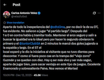 El comentarista resaltó la inocencia