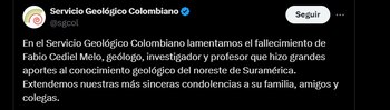 El SGC lamentó el fallecimiento