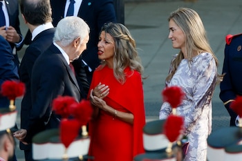 Yolanda Díaz en el desfile del 12 de octubre (EFE)
